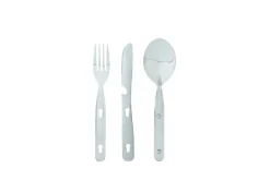 Ferrino SET OF 3 CUTLERY STEEL INOX oro- Tasses Et Vaisselles | Camping