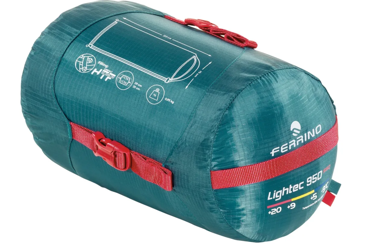 Ferrino SLEEPINGBAG LIGHTECH SSQ 950 zip right green- Synthétique | Trekking
