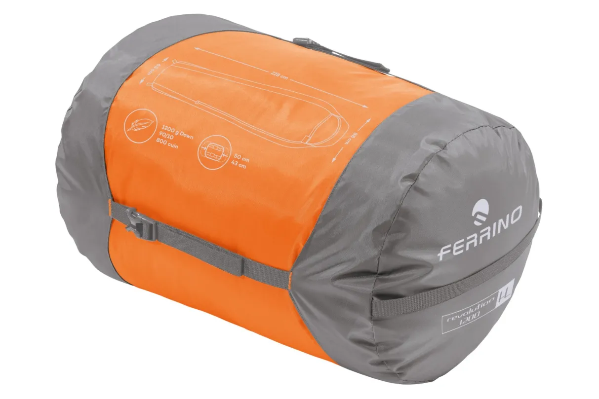 Ferrino SLEEPINGBAG REVOLUTION 1200 RDS arancio- Expedition | Duvet